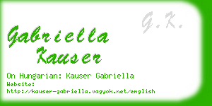 gabriella kauser business card